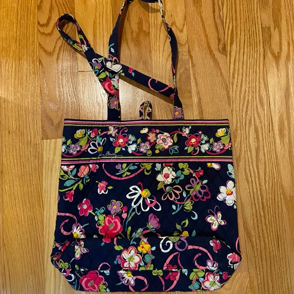 Vera Bradley | Bags | Vera Bradley Bag Navy Blue Floral  display picture 1